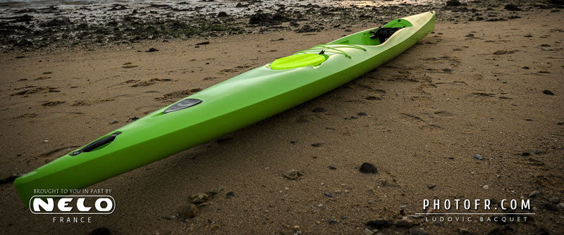 Nelo 510 Surfski on the beach