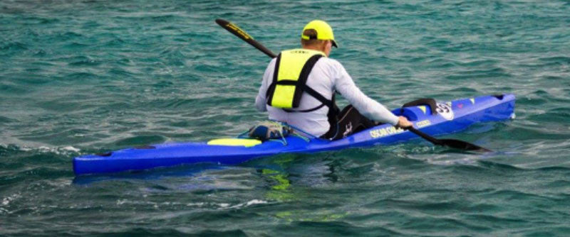 Oscar cruises in the Nelo 510 Surf Ski