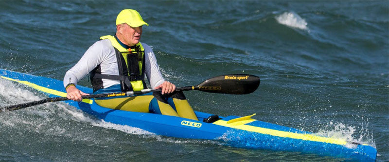 Oscar Chalupsky rides a Nelo Surfski 520