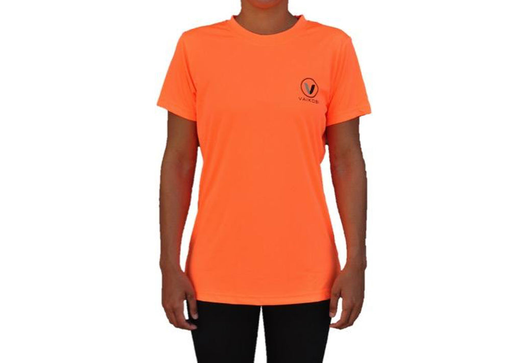 VAIKOBI VOcean S/S Fluro orange front view - woman